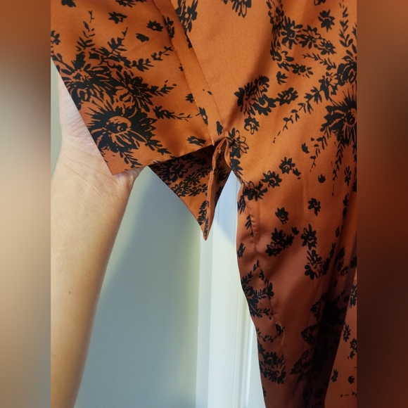 Free People Goddess Sleep Shirt Oversized Button Down Flowy Top Size M Clay - Picture 7 of 13